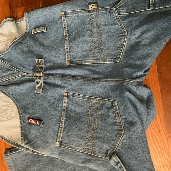 Men's Blue Denim Jeans overalls - Picture 4 of 6